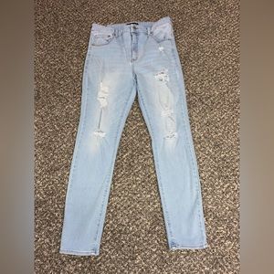 Aeropostale Light Blue Ripped Jeggings
